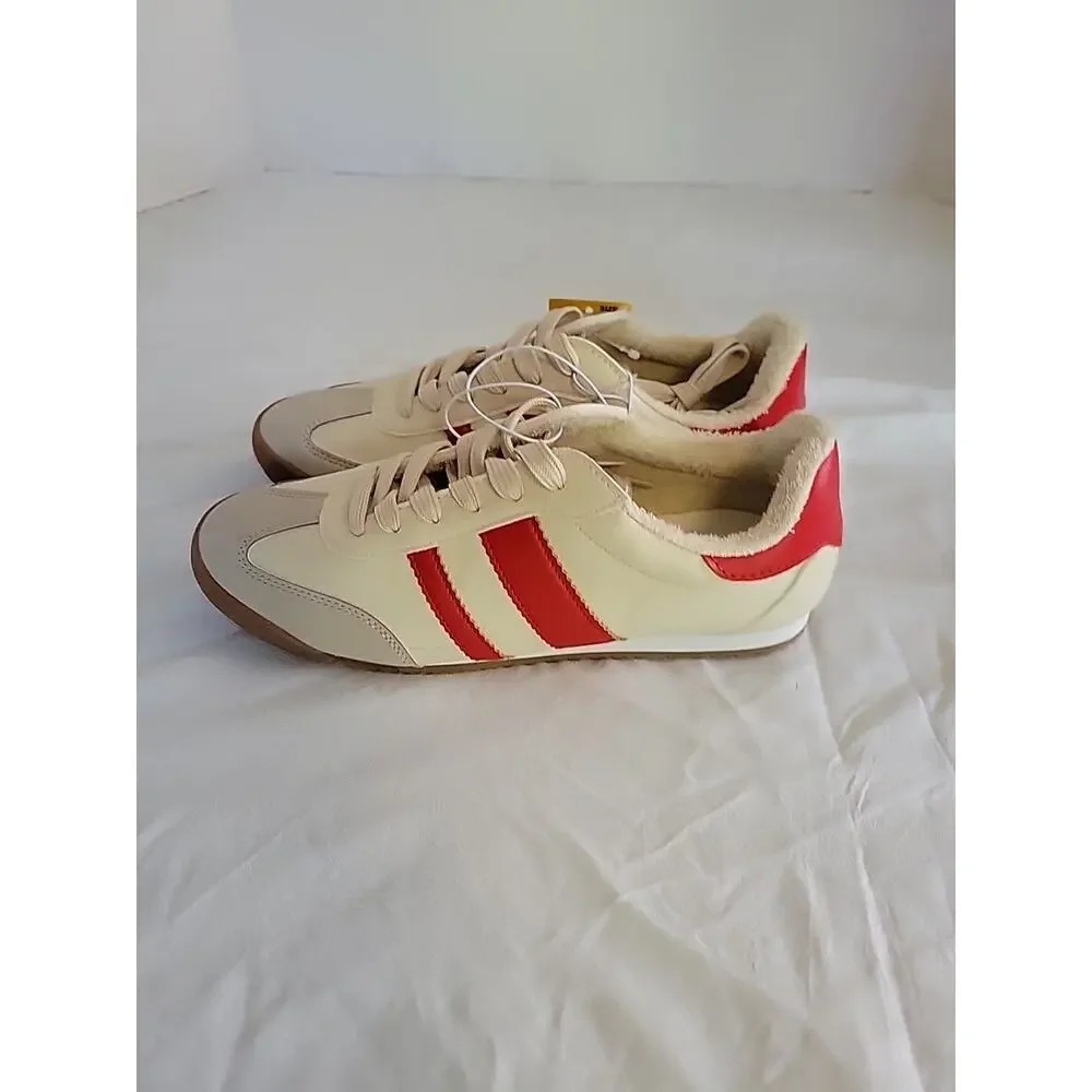 Sneaker Size 8 Womens Dolce Vita Revie Cream/Red/Grey-US - Picture 4 of 6